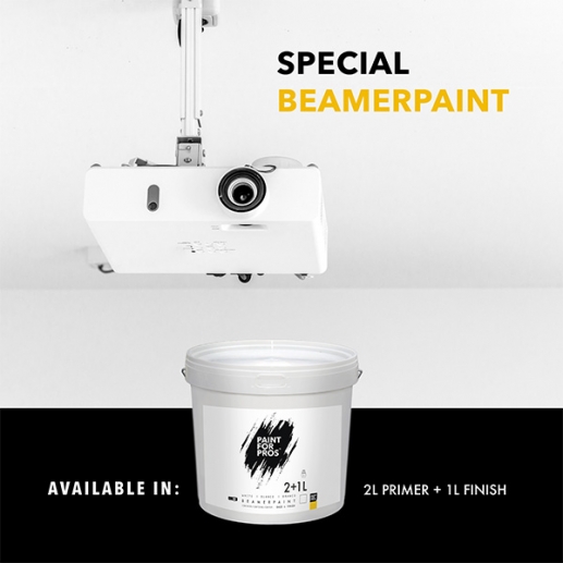 Beamerpaint Paint for Pros - Projektorfärg - 1 + 2 Liter