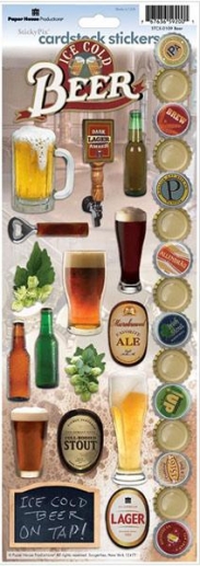 Cardstock Stickers Paper House Beer Klistermärken