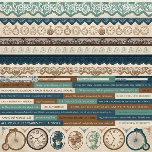 Stickers 12”x12” Kaisercraft Betsy’s Couture Scrapbooking Papper