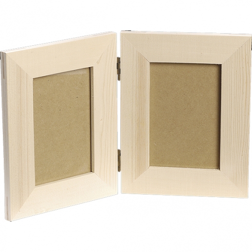 Bildram av trä - 27x17 cm - Plats för 2 foton