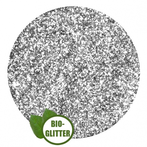 Miljövänligt Bio-Glitter - Silver - 8 gram