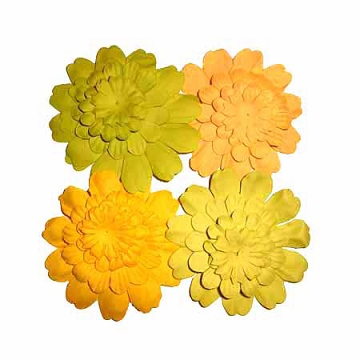 Blommor - Lime/Gula Nyanser - 32 st