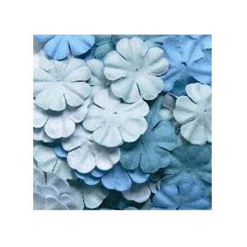 Mindre Blommor - Blåa Nyanser - 60 st