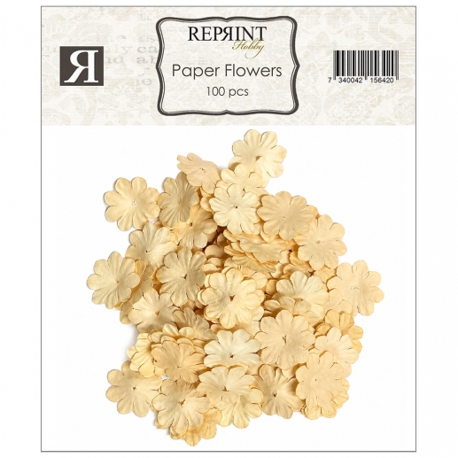 Pappersblommor 20 mm - 100 st - Creme