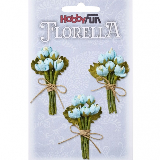 Blommor Florella - Turkos - 3 Buketter