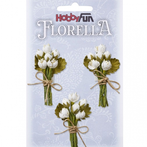Blommor Florella - Vit - 3 Buketter