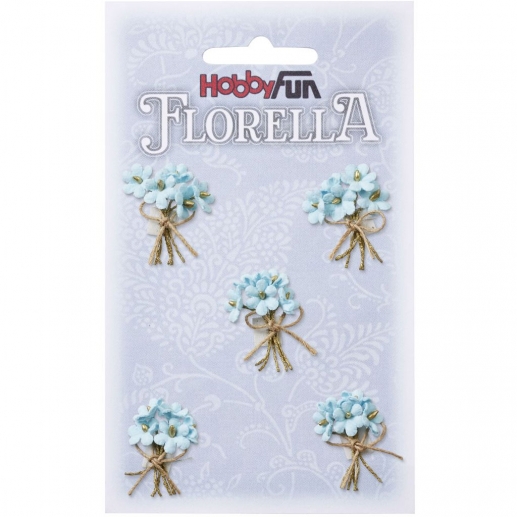 Blommor Florella Dekoration 5 Buketter för pyssel, scrapbooking
