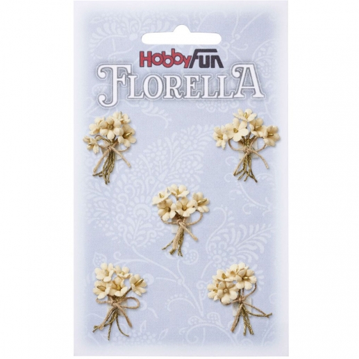Blommor Florella Dekoration 5 Buketter för pyssel, scrapbooking