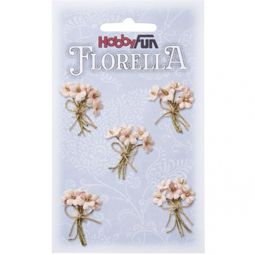 Blommor Florella Dekoration 5 Buketter för pyssel, scrapbooking