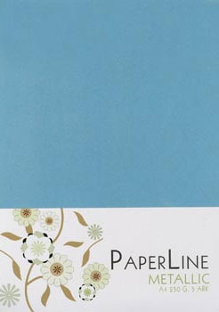 Metallic A4 120g Papper Paper Line Blå 10-pack Under 170 gram