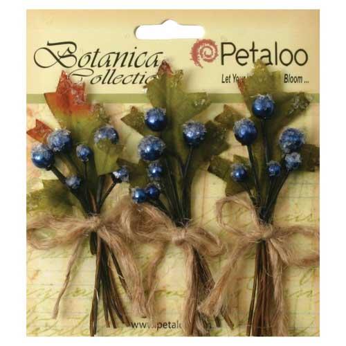 Tygblommor Petaloo Botanica Sugared Berry Clusters Royal Blue 3st