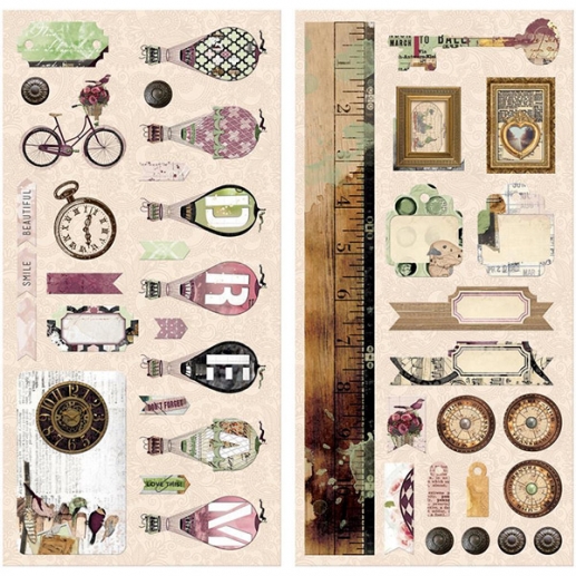 Chipboard Bo Bunny Beautiful Dreamer Die Cuts