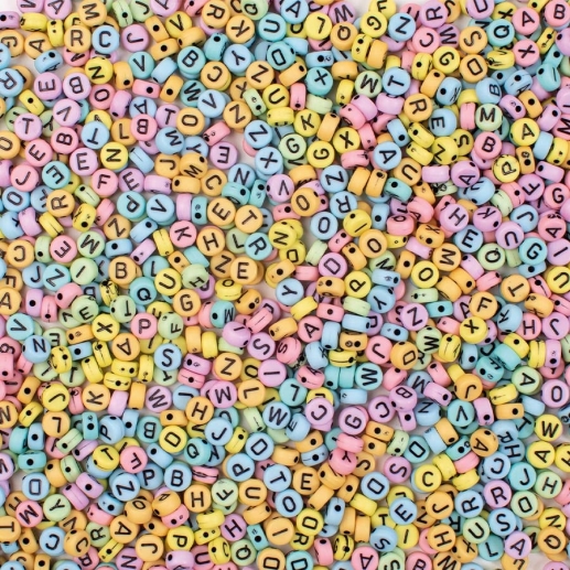 Bokstavspärlor Pastell 750 st till scrapbooking, pyssel och hobby
