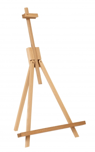 Trebent bordsstaffli som står mycket stabilt.