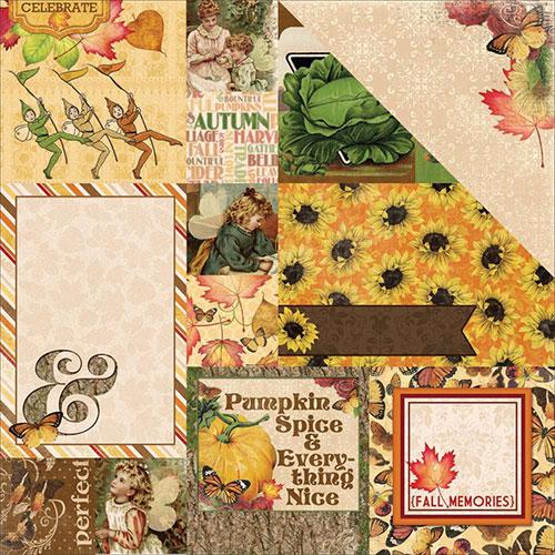 Papper Bo Bunny Enchanted Harvest Bountiful Scrapbooking