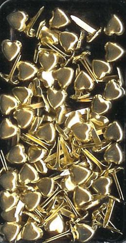 Brads - Mini Hjärta Guld - 100 st
