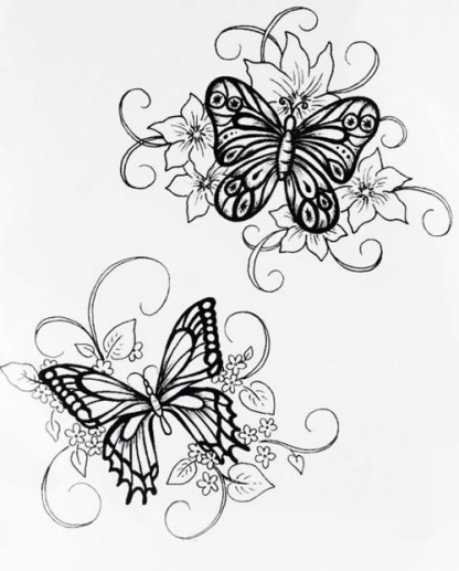 Cling Rubber Stamp - Butterfly Medley