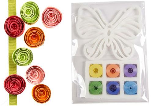 Quilling Set Fjäril med 6 färger till scrapbooking, pyssel och hobby