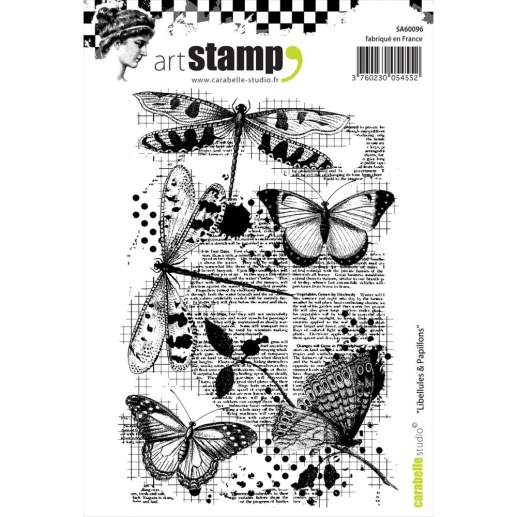 Stämpel Carabelle Studio A6 Dragonflies & Butterflies Cling Stamps EZ