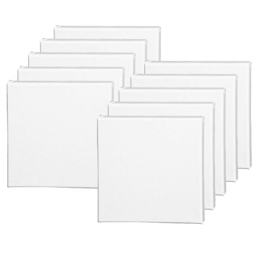 Canvas Målarduk 15x15 cm Djup 1,7 10 st Storpack