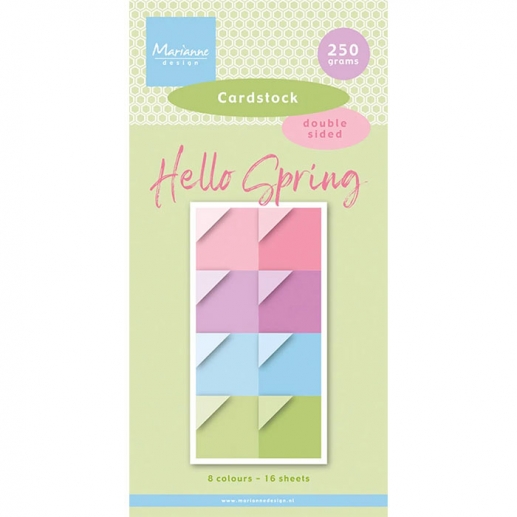 Cardstock Base 15x30 cm - 16 ark - Hello Spring