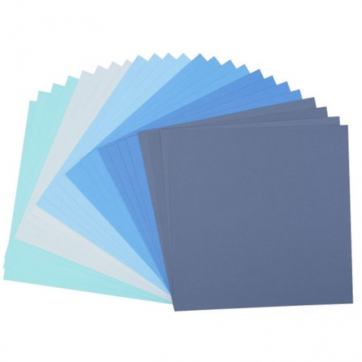 Cardstock Paket Florence - Blå Färger - 24 ark