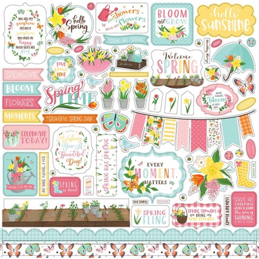 Cardstock Stickers Echo Park - I Love Spring
