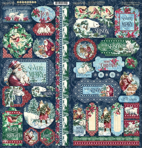 Cardstock Stickers Graphic 45 - Let it Snow - 6x12 Tum