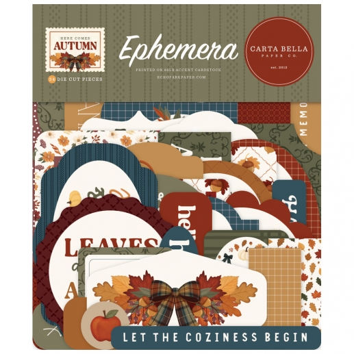 Die Cuts Ephemera - Here Comes Autumn - Carta Bella