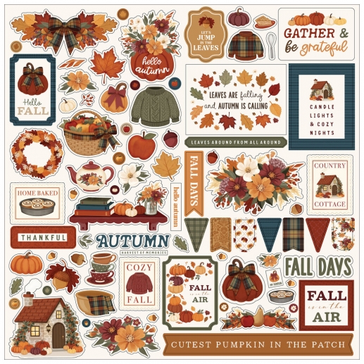 Stickers 12x12 - Carta Bella - Here Comes Autumn