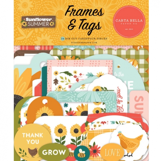 Die Cuts Ephemera - Carta Bella - Sunflower Summer - 34 st