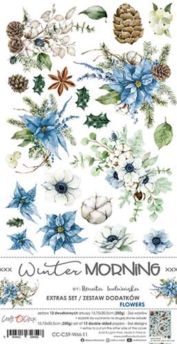 Paper Pack Extra Set - Craft O Clock - Winter Morning Flowers