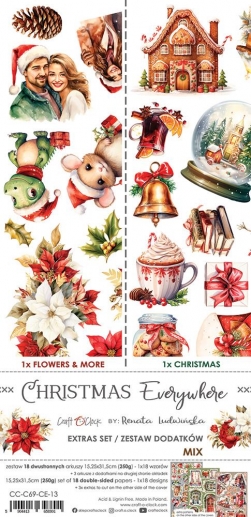 Paper Pack Extra Set Mix - Craft O Clock - Christmas Everywhere