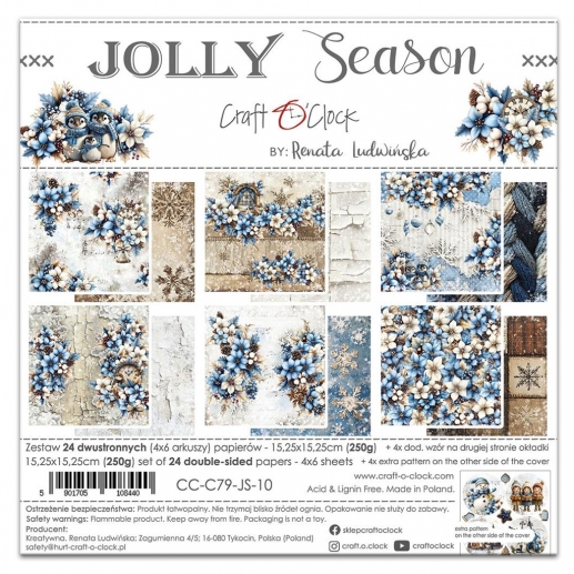 Paper Pad 6x6 - Craft O Clock - Jolly Season