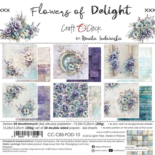 Scrapbooking Papper Paper Pad Craft O Clock - Flowers Of Delight