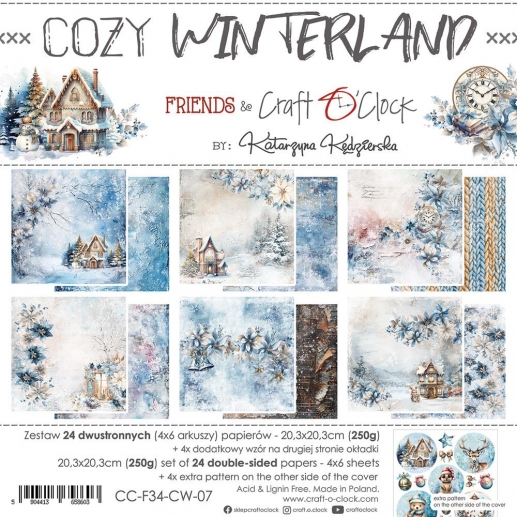 Paper Pad 8x8 - Craft O Clock - Cozy Winterland