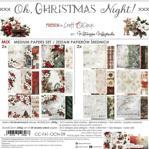 Scrapbooking Paper Pad Craft O Clock - Oh, Christmas Night Julpapper