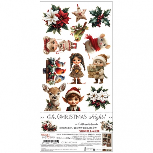 Paper Pack Extra Set Flowers - Craft O Clock - Oh, Christmas Night