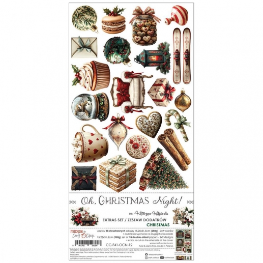 Paper Pack Extra Set Christmas - Craft O Clock - Oh, Christmas Night