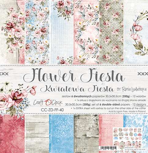 Paper Pack 12x12 - Craft O' Clock - Flower Fiesta