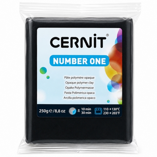 Cernitlera Svart (100) - 250g Premium Polymer Clay
