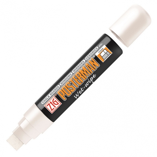 Chalk Penna - ZIG Posterman B&B Wet-Wipe - Vit - 15 mm