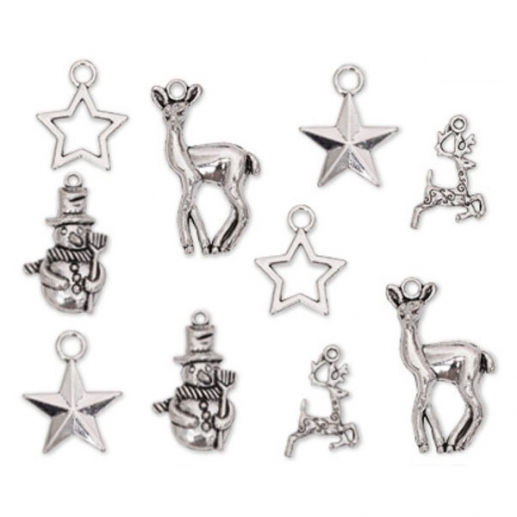 Metal Charms Berlocker - Vinter 10 st - Studio Light