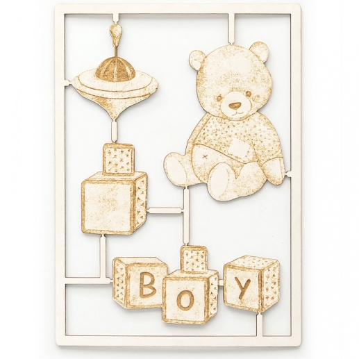 Chipboard Die Cuts - Baby Boy Set - 11x15 cm