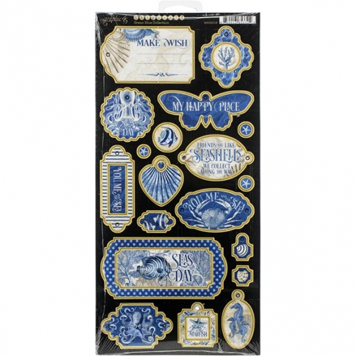 Chipboard Die Cuts Graphic 45 - Ocean Blue