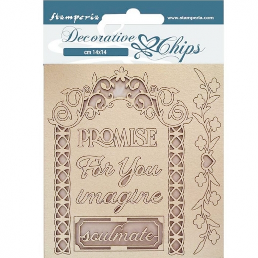 Stamperia Decorative Chips Garden of Promises Promise for You