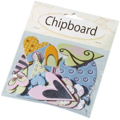 Chipboard Figur Hjärtan Pastell ca 20 st Dekorationer DIY