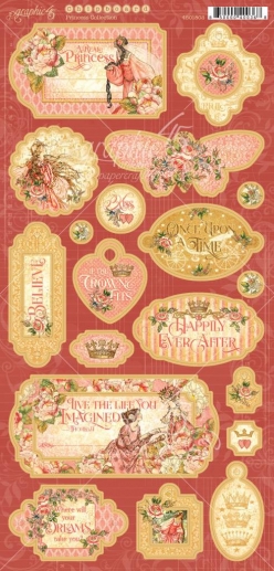 Chipboard die cuts 12x6 Graphic 45 - Princess