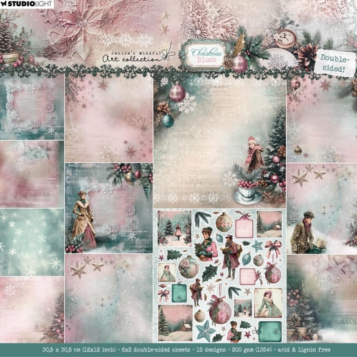 Paper Pad 12x12 Tum - Christmas Blush - Studio Light