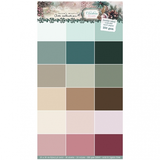 Cardstock Base 15x30 cm - Christmas Blush - 36 ark - Studio Light